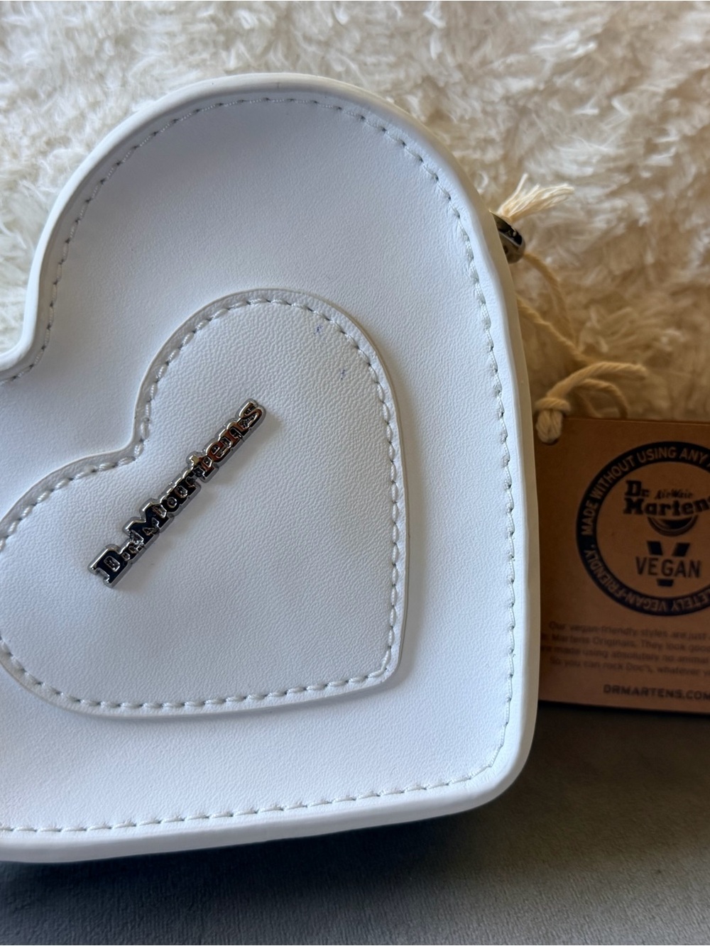 Dr. Martens White Heart Mini Crossbody Bag